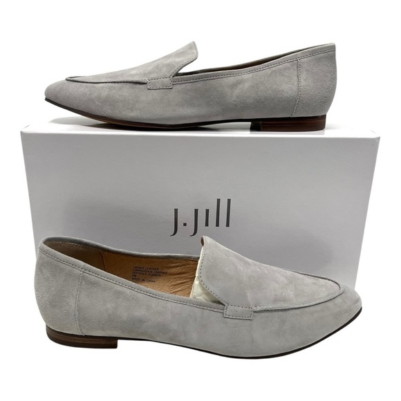 J. Jill Shoes - J.Jill Pearl Gray Suede Slip On Preppy Business Casual Loafer Flats Women’s 8